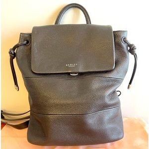 Radley London black pebble leather Woburn backpack